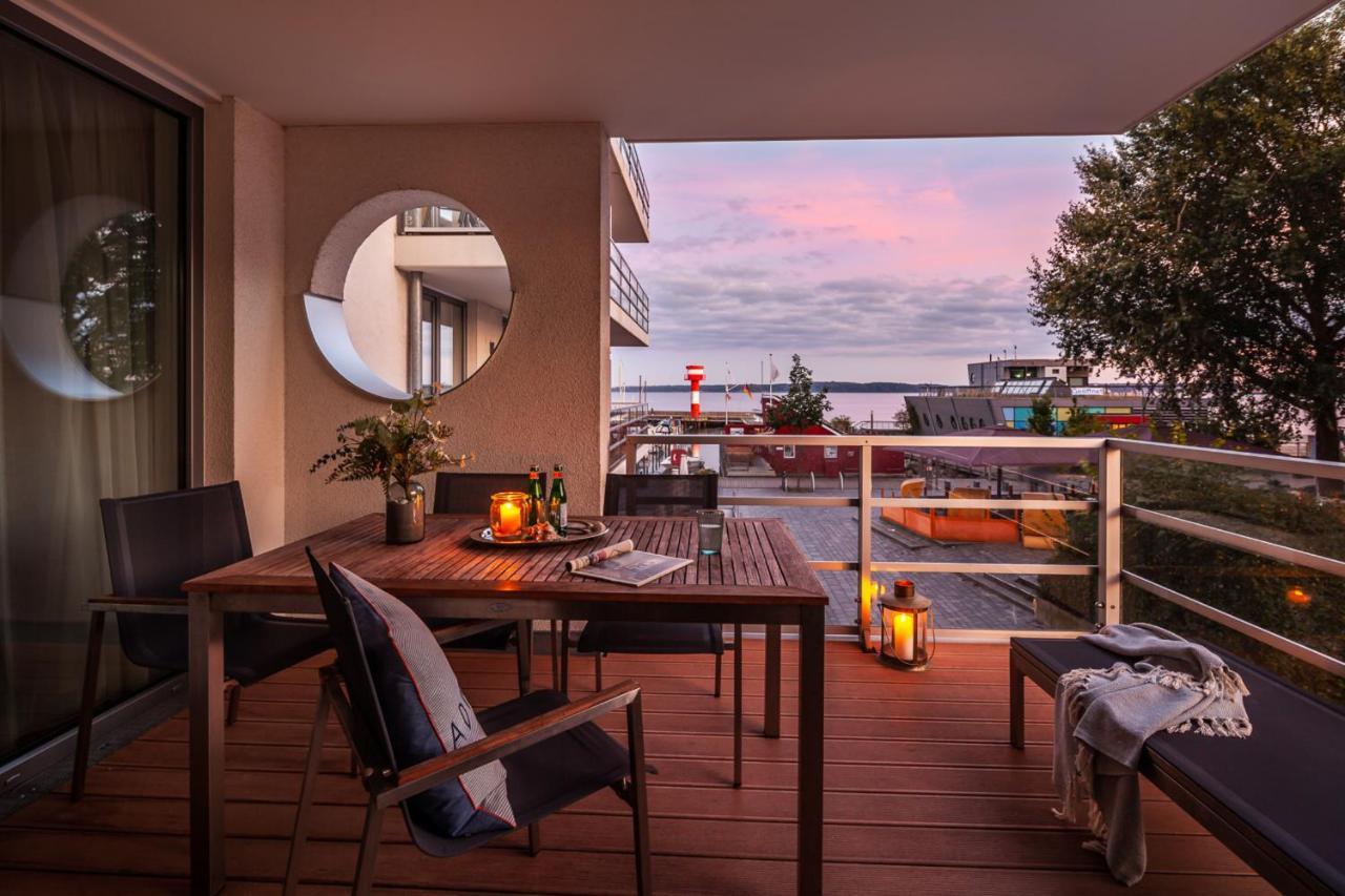 Apartmenthaus Hafenspitze Ap 5 - "Am Yachthafen 5" - Blickrichtung Offenes Meerstrandpromenade Eckernförde Eksteriør bilde